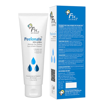 Fix Derma Peelonate AHA & BHA | AHA & BHA Powered Skin Exfoliator on Alternate Days(75g)