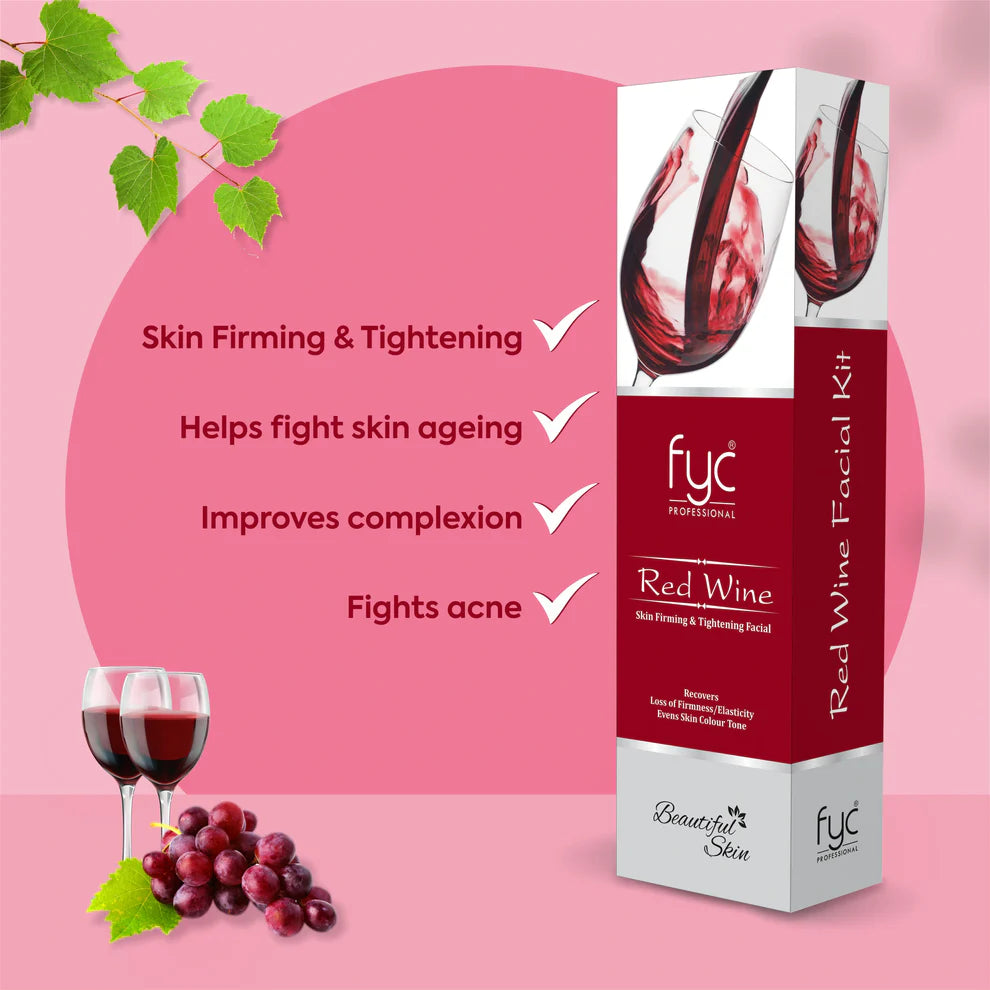 FYC PROFESSIONAL  Red Wine Skin Firming & Tightening Facial Kit – 260g