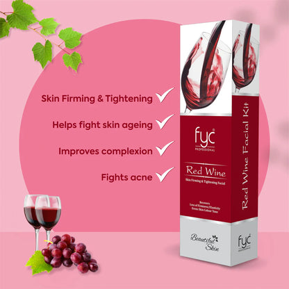 FYC PROFESSIONAL  Red Wine Skin Firming & Tightening Facial Kit – 260g