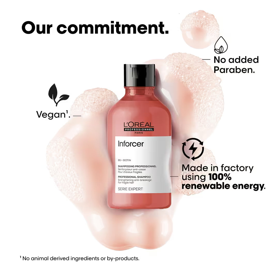 L'OREAL PROFESSIONNEL Inforcer Shampoo for Reduced Hair Breakage (300 ml) With Biotin & Vitamin B6