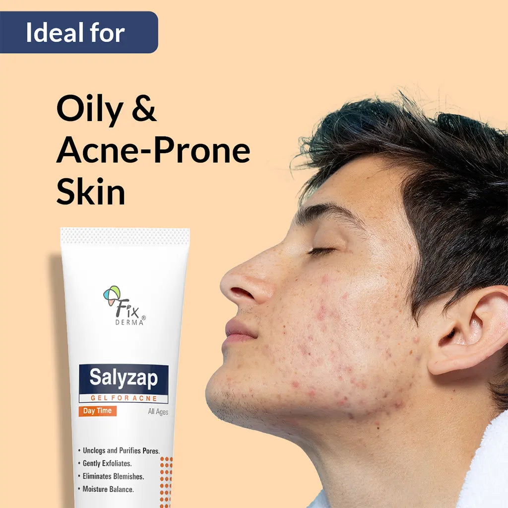 Fix Derma  Salyzap Day Time Gel  | A Step-Ahead Formulation for Acne-Prone Skin(20g)
