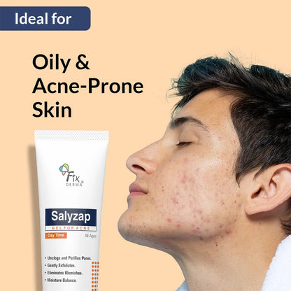 Fix Derma  Salyzap Day Time Gel  | A Step-Ahead Formulation for Acne-Prone Skin(20g)