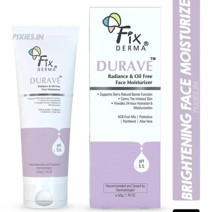 Fixderma Durave Radiance & Oil Free Face Moisturizer for Women & Men - 50gm