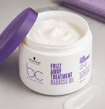 Schwarzkopf Professional Bonacure Frizz Away Shampoo(1000ml) & Treatment Mask (450ml) Combo
