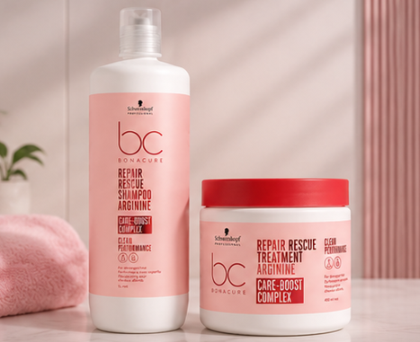 Schwarzkopf Professional Bonacure Repair Rescue Shampoo( 1000ml )& Treatment Mask(450ml) Combo