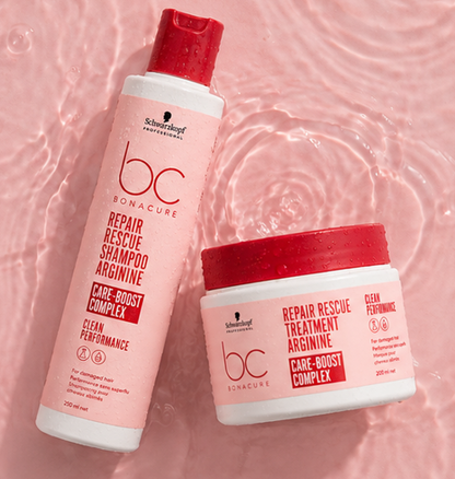 Schwarzkopf Professional Bonacure Repair Rescue Shampoo with Arginine (250 ml) & Treatment Mask (200ml) Combo
