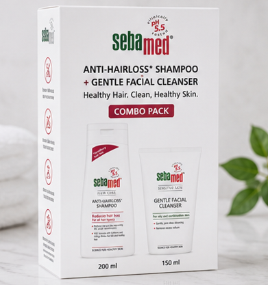 Sebamed Anti Hairloss Shampoo (200ml) & Gentle Facial Cleanser (150 ml) Combo