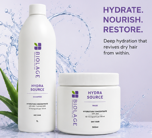 Biolage Hydrasource Hydrating Mask(500gm) & Shampoo for Dry Hair(1000ml) Combo