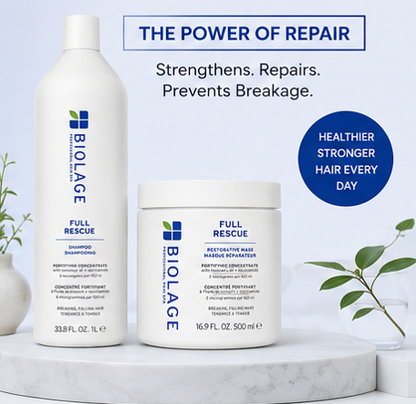Biolage Full Rescue Anti-Breakage Shampoo(1000ml) & Restorative Mask (500ml) Combo