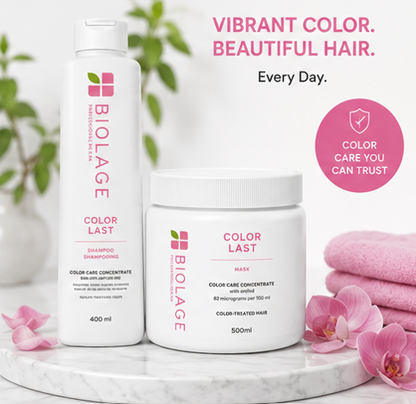 BIOLAGE Color Last Shampoo (400ml) & Mask For Color-Treated Hair (500gm) Combo
