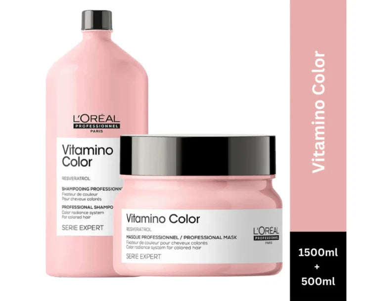 L'OREAL PROFESSIONNEL Vitamino Color Mask & shampoo for Color Protection with Resveratrol