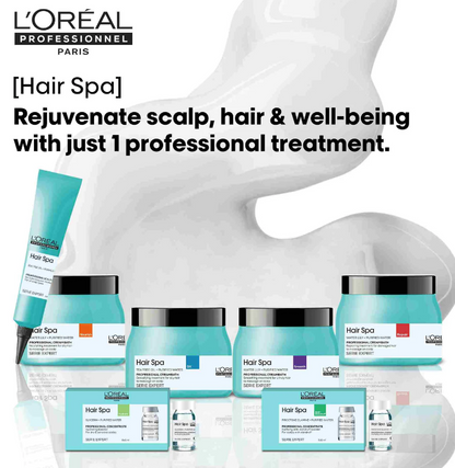 L'Oreal Professionnel Paris Hair Spa Repair Creambath, 490g and Purifying Concentrate Anti-Dandruff, 6x8ml – Combo