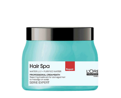 L'Oreal Professionnel Paris Hair Spa Repair Creambath, 490g and Purifying Concentrate Anti-Dandruff, 6x8ml – Combo
