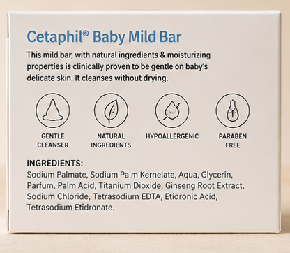 Cetaphil Baby Mild Cleansing Bar for Newborns & Babies (300gm)