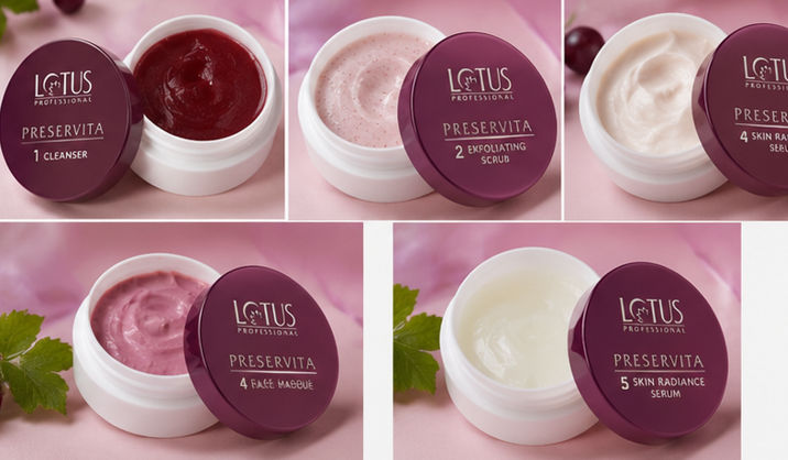 Lotus Professional Preservita Advanced 5 Session Skin Radiance Facial Kit- (16g Each)