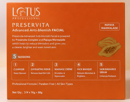 Lotus Professional Preservita Advanced Sensitive Skin Facial Kit - papaya Marmalade