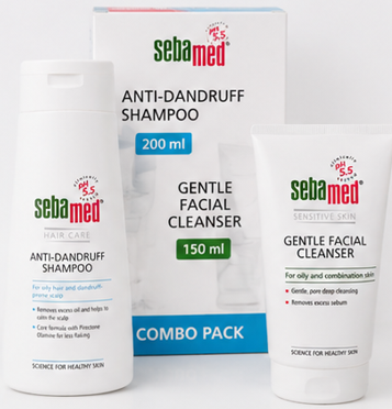 Sebamed Anti Dandruff Shampoo (200ml) & Gentle Facial Cleanser (150 ml) Combo