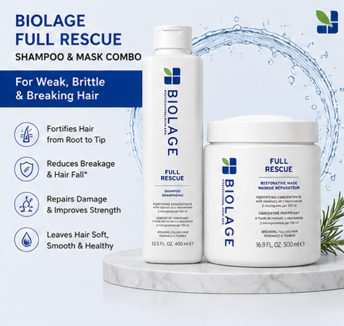 BIOLAGE Full Rescue Shampoo (400ml) & Restorative Mask (500ml) Combo