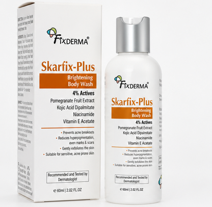 Fixderma Skarfix Plus Brightening Body Wash with 4% Actives with Kojic Acid and Niacinamide (60ml)