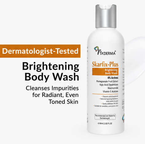 Fixderma Skarfix Plus Brightening Body Wash with 4% Actives with Kojic Acid and Niacinamide (60ml)