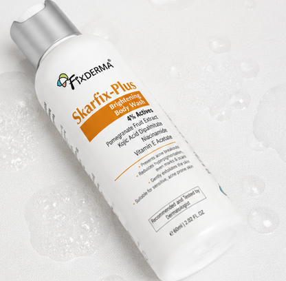 Fixderma Skarfix Plus Brightening Body Wash with 4% Actives with Kojic Acid and Niacinamide (60ml)