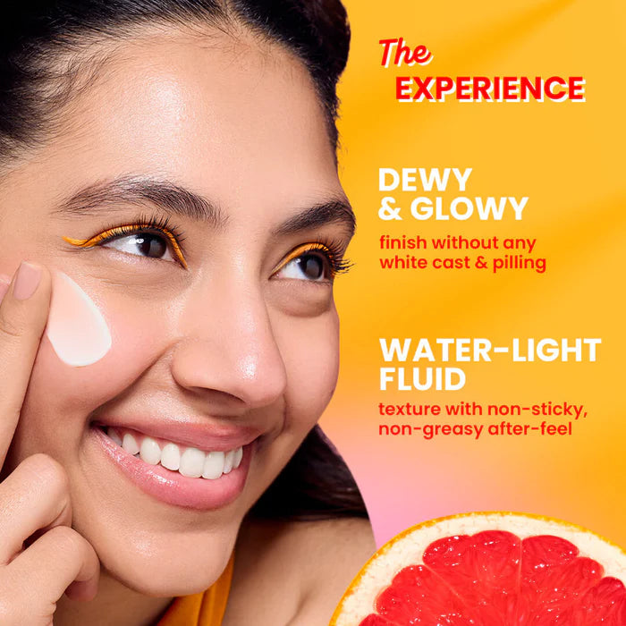 Dot & Key Vitamin C + E Super Bright Sunscreen SPF 50+ PA++++, Water-Light Fluid, Boosts Glow