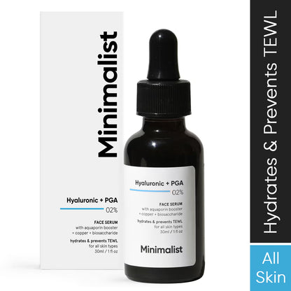 Minimalist 2% Hyaluronic Acid + PGA with Face Serum For Deep, Multilevel Hydration (30ml)