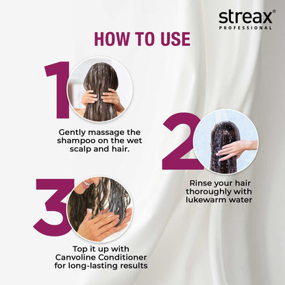 Streax Professional Canvoline Shampoo & Conditioner Combo for Chemically Treated & Damaged Hair