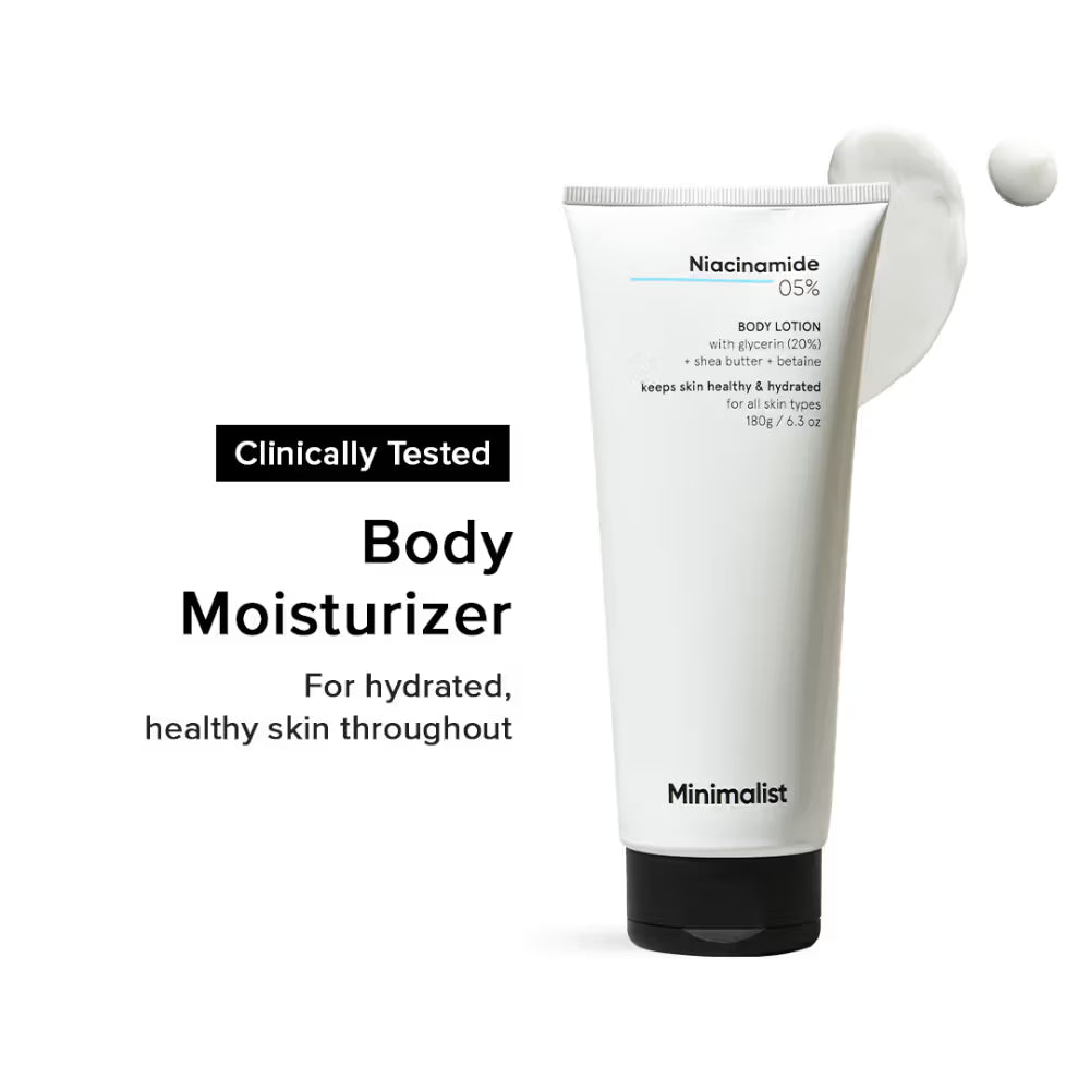 Minimalist 5% Niacinamide Body Lotion With Shea Butter, Glycerine & Betaine (180 g)