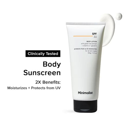Minimalist SPF 30 Body Lotion With Vitamin E, Gylcerin & Green Tea Extract (150 g)