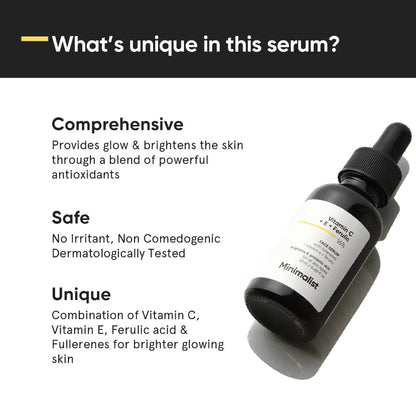 Minimalist Vitamin C + E + Ferulic 16% Face Serum (20ml)