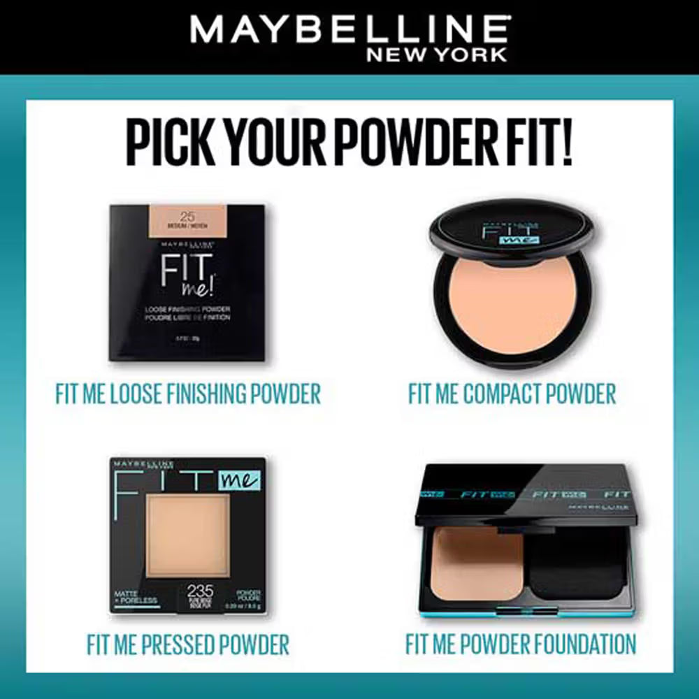 Maybelline New York Fit Me Matte + Poreless Compact Powder (8 g)