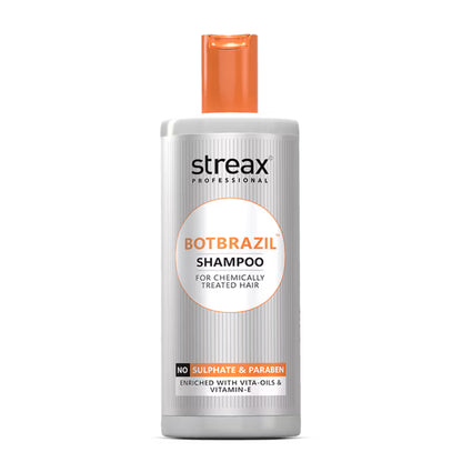 Streax Professional BotBrazil Paraben Free Shampoo for Chemically Treated & Damaged Hair (300ml)