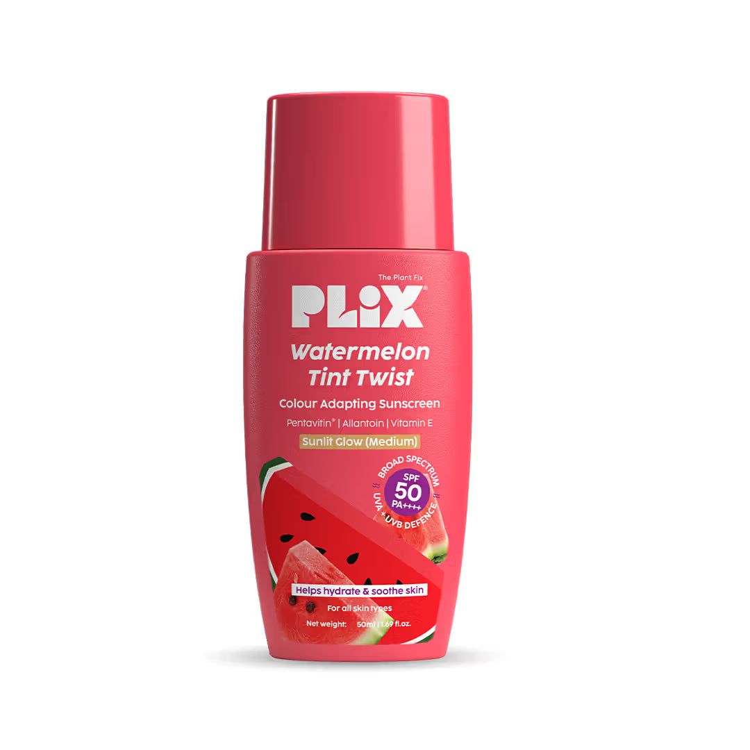 Plix Watermelon Tint Twist Color-Adapting Sunscreen - Medium Sunlit Glow(50ml)