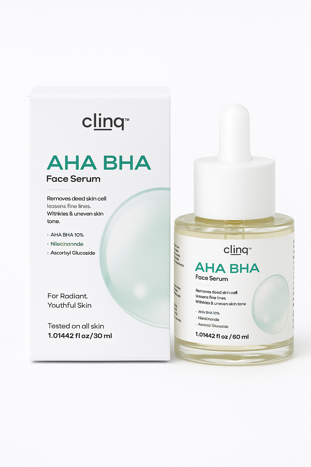 Clinq™ AHA BHA Face Serum – Exfoliating & Brightening Serum (30ml)
