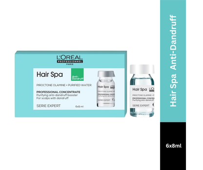 Loreal Professionnel Hair Spa Smooth Creambath (490g) & Anti- Dandruff Purifying Concentrate 8ML Combo