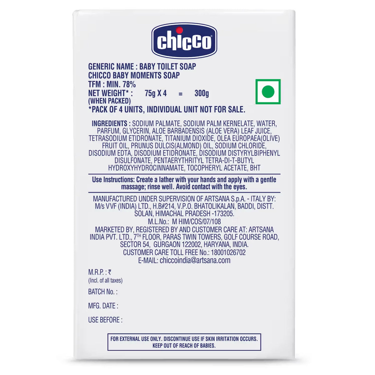 Chicco Baby Moments Soap Buy 3 Get 1 Free