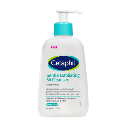 Cetaphil Gentle Daily Exfoliating Cleanser With Salicylic Acid For Oily Acne Prone Skin(236ml)