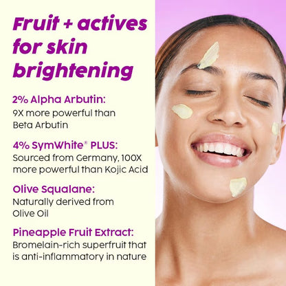 Plix 2% Alpha Arbutin Pineapple Moisturizer With SymWhite PLUS For Hyperpigmentation & Dark Spots (30g)