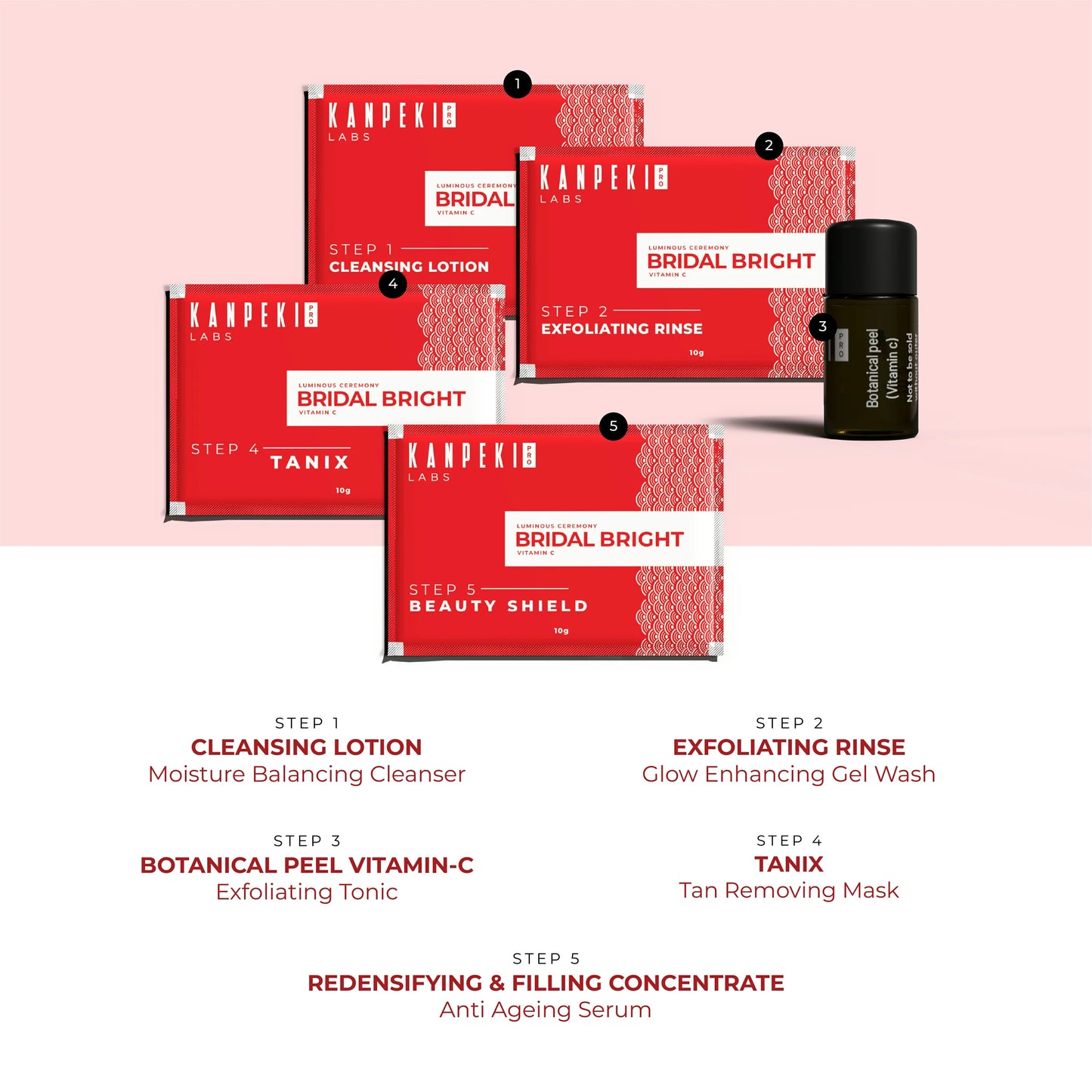 Kanpeki Bridal Bright - 10 Step Facial Kit