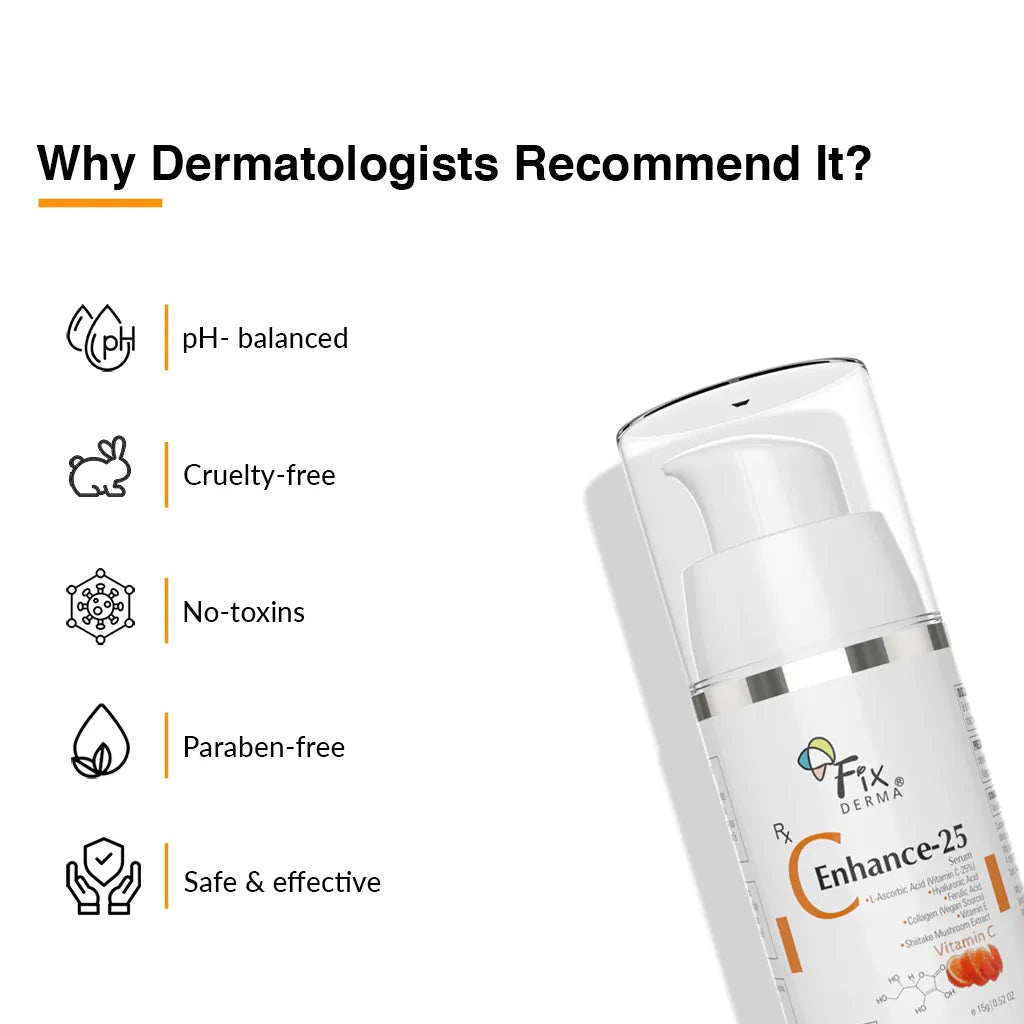 Fix Derma  C Enhance-25 Serum | Purest Form of 25% Vitamin C for A Dewy Glow (15g)