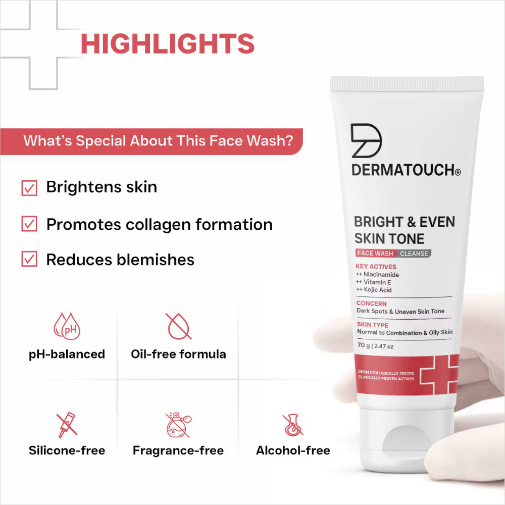 Dermatouch Dailyglow Bright & Even Skin Tone Face Wash (70 g)