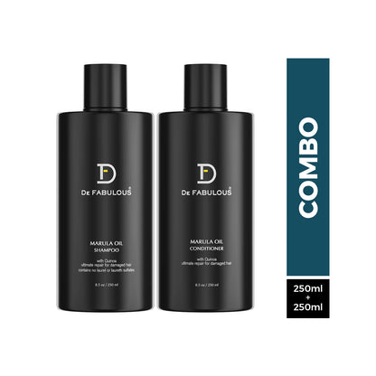 DE Fabulous Marula Oil Shampoo & Conditioner – (250ml + 250ml) Combo