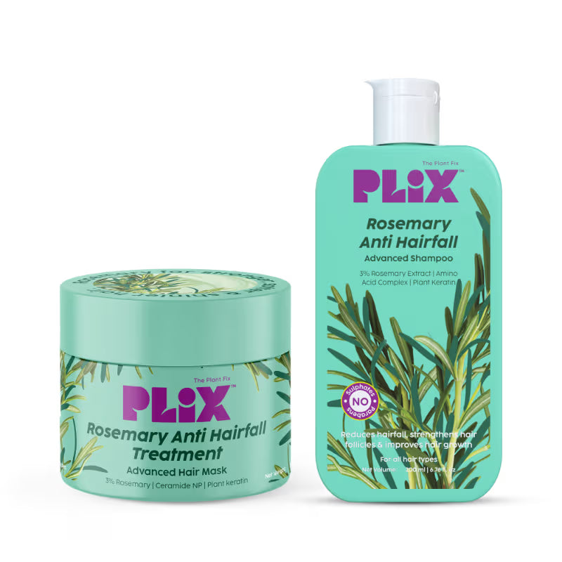 Plix Rosemary Anti Hairfall Shampoo & Hair Mask (400ml)