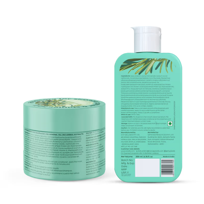 Plix Rosemary Anti Hairfall Shampoo & Hair Mask (400ml)