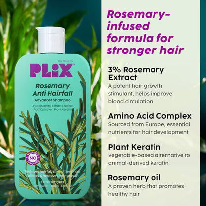 Plix Rosemary Anti Hairfall Shampoo & Hair Mask (400ml)
