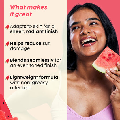 Plix Watermelon Tint Twist Color-Adapting Sunscreen - Medium Sunlit Glow(50ml)