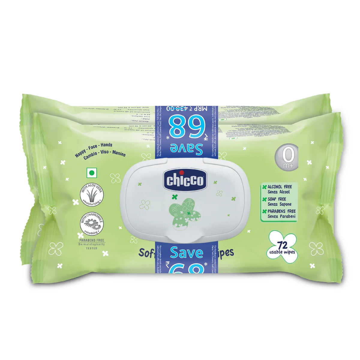 Chicco Soft Cleansing Wipes Sticker
