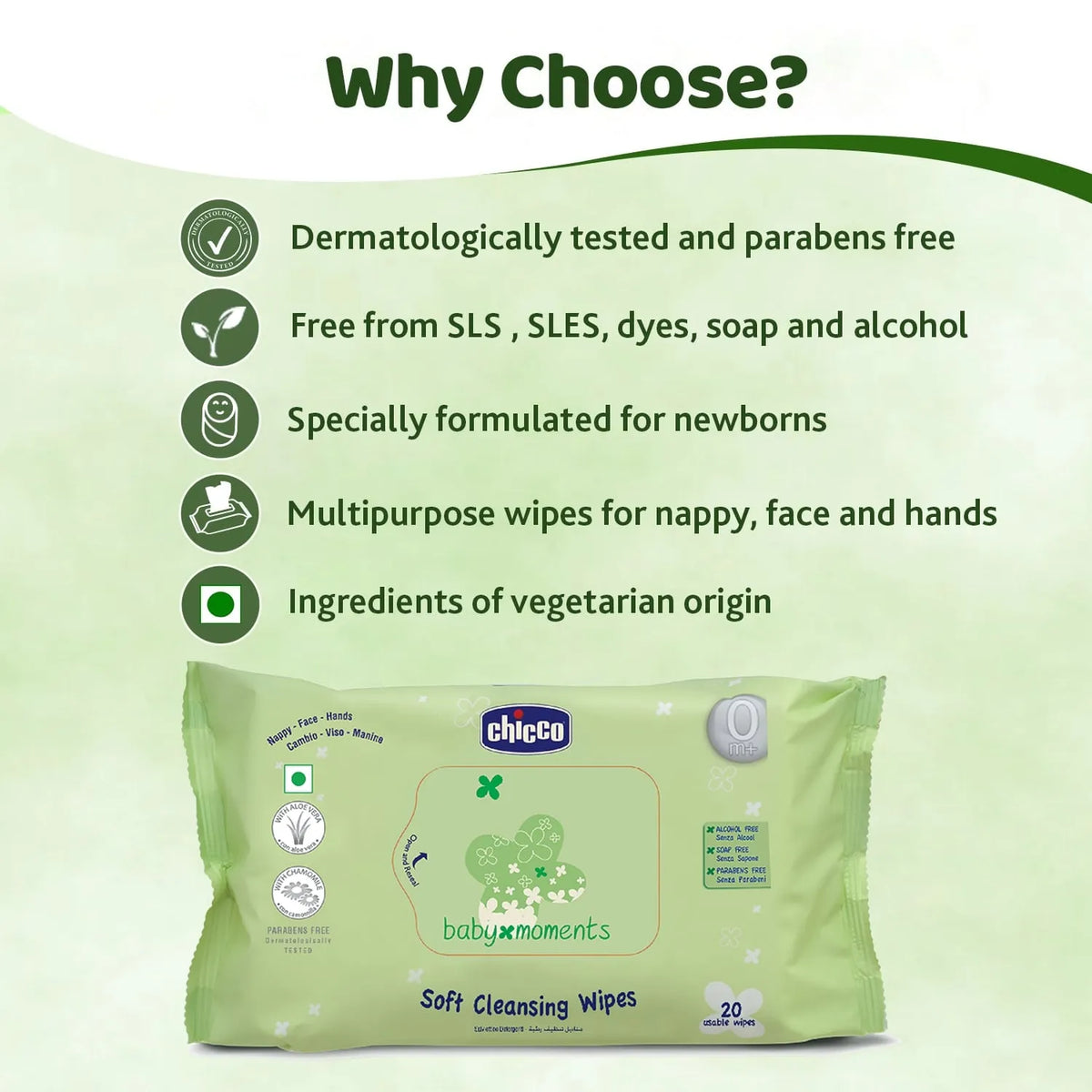 Chicco Soft Cleansing Wipes Sticker