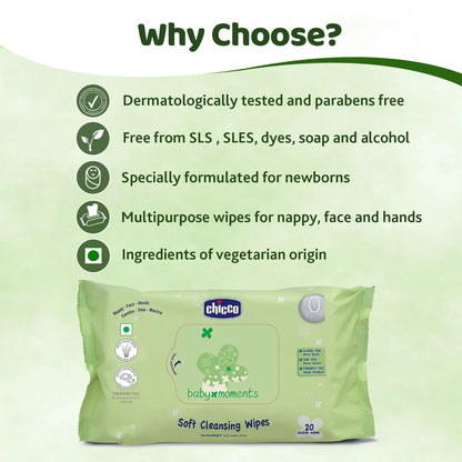Chicco Soft Cleansing Wipes Sticker